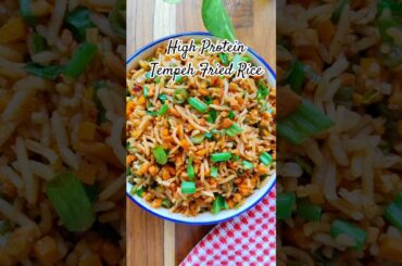 High Protein Veg Fried Rice Recipe | Tempeh Fried Rice | Healthy & Easy Dinner Idea #shorts #food