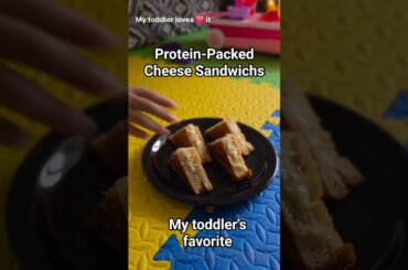 My toddler's favorite breakfast with me #recipe#shorts#sandwich#cheesesandwich#protein#highprotein