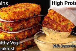 NO Maida No Flour High protein Healthy Breakfast recipe,perfect for kids tiffin recipe, kids lunch