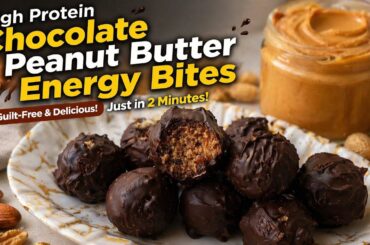 Healthy peanut butter Chocolate protein Balls, Easy & Quick Snacks | Kids Lunchbox & Weight Loss