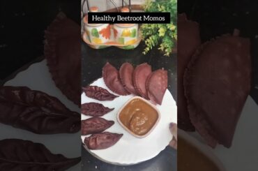 Healthy Beetroot Momos | Momos Recipe in easy way #healthy #shorts #youtubeshorts