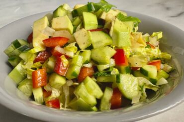 Easy Avocado Cucumber Salad | Healthy Weight Loss Salad Recipe