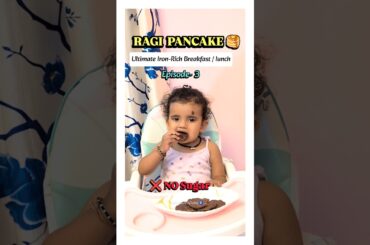 Healthy Ragi Chocolate Pancakes for Toddlers(18+ Months)#shortsfeed #babyfoodhacks #healthybabyfood