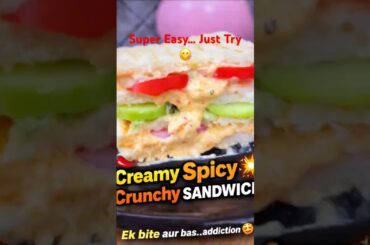 Super Easy Sandwich | Healthy Sandwich | Viral 5 minute breakfast sandwich #shorts
