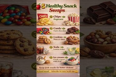 5 Healthy Snack Swaps You Should Try | Easy Healthy Eating #shorts #healthyfood #food #nutrientdense