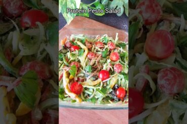 Protein Pesto Salad Recipe | weight loss salad pesto dressing #creamy #healthy #sonaliscrazycravings