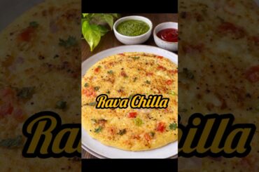 Rava Chilla Recipe - Healthy breakfast recipe. #healthy #rava #sooji #chilla #breakfast #easyrecipe