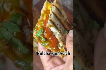 Left over kulcha sandwiches #youtubeshorts #streetfood #kulcha #viral #recipe #shorts #sandwich