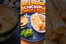 Viral Rice Paper Rolls with High Protein Chicken | Crispy Chipotle Air Fryer Snack