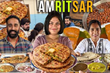 Most DELICIOUS Street Food of PUNJAB | Rs 40/- Desi GHEE Paratha, Amritsari Kulcha, HEALTHY Salad