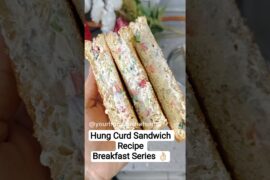 Curd Sandwich Breakfast Series #sandwich #breakfast #hungcurdsandwich #healthybreakfast #food #food