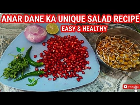 How To Make Healthy Salad Using Anar Dane ll Unique Salad Recipes ll