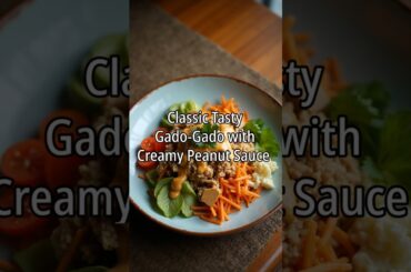 Classic Indonesian Gado-Gado with Creamy Peanut Sauce .# HM Channel #shortsfeed # Egg recipe #Food#