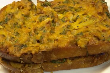 Arabian Breakfast Bread recipe | Veg Toast | Besan Pakora Toast Snacks  Arabian Toast Nashta recipe