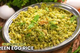 Don't Waste Leftover Rice, Try This Green Egg Recipe | 10-Minute Lunch Box Recipe