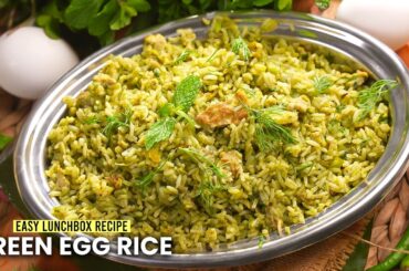 Don't Waste Leftover Rice, Try This Green Egg Recipe | 10-Minute Lunch Box Recipe