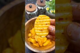 Crispy Air Fryer Potato Chips | Homemade Chips | Easy Snack Recipe #shorts #shortfeed