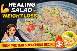 High Protein Soya Chunk Salad for Weight Loss | Healthy Healing Salad Recipe | PCOS Friendly Diet