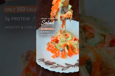 This Creamy Salad is Only 150 Calories! Healthy Summer Recipe #viral #shortsyoutube #fitfoodie