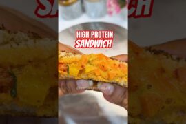 Easy High Protein Paneer Sandwich Recipe | Homemade Creamy Sauce | Veg Sandwich #youtubeshorts
