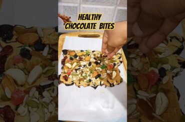 healthy chocolate bites #chocolate #chocolatebites #healthydessert #shorts #food #recipe #viral