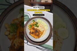 High Protein Paneer Hummus Bowl | Easy Healthy Veg Meal | Weight Loss Recipe #food #shorts #paneer