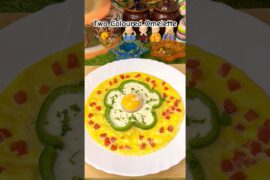Two-Colored Omelette Recipe: Perfect for Breakfast & Brunch! #shorts #egg #breakfast #cooking #food