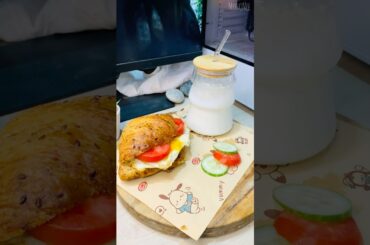 Simple egg sandwich with laban! #dinner #healthy #easy