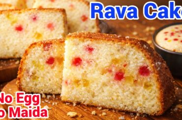 Eggless Rava Cake - Healthy Suji Cake | Suji Cake | Light & Healthy Tea Time Dessert