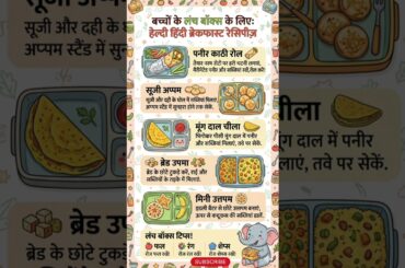 Bachho ke liye healthy Lunch Box ki Recipe #Manny types of lunch box ki Recipe #shortvideo