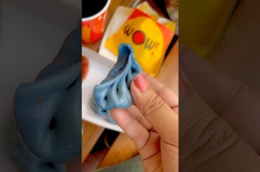 Food challenge:Blue momos|momos challenge |newly launched food  #food #foodchallenge #momos