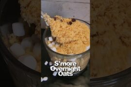 High Protein S'more Overnight Oats #food #healthy #recipe #diet #weightloss