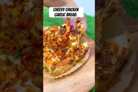 Cheesy Chicken Garlic Bread | Easy & Protein Packed Snack #Shorts