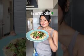 Healthy Hummus Salad #healthy #diet #green #salad
