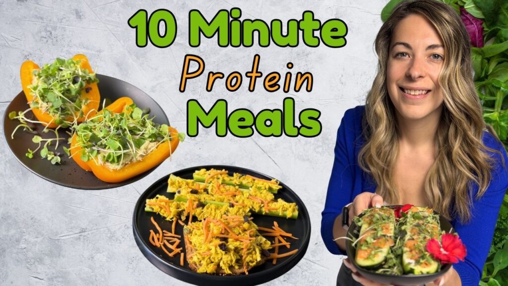 3 Quick, High Protein, Fiber Packed Lunches (No Cook, 10 Minute Recipes)