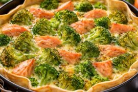 Healthy Salmon & Broccoli Quiche | High Protein Easy Recipe | Low Calorie Dinner