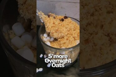 High Protein S'more Overnight Oats #food #healthy #recipe #diet #weightloss