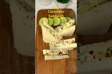 Easy Cucumber Sandwich | Cold Sandwich at Home #easyrecipe #shorts