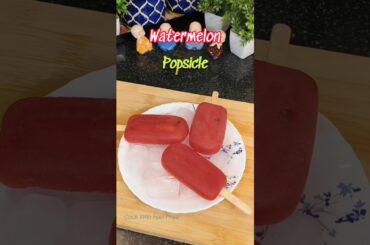 Watermelon Popsicle | Watermelon Ice cream #recipe #food #cooking #trending #ytshorts #healthy