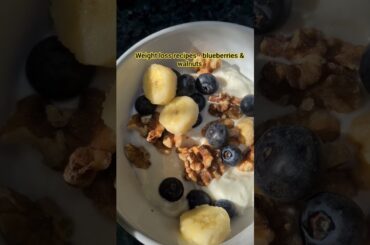 Weight-loss recipes - Blueberries & walnuts breakfast #weightloss #breakfast #shorts