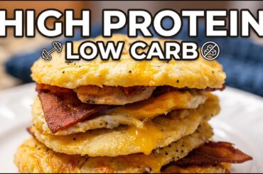 High-Protein Chicken, Bacon & Egg Breakfast Sandwich (Easy Recipe)
