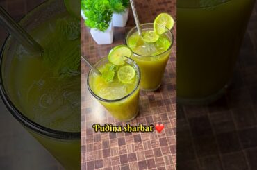 Pudina sharbat recipe #summerdrink #refreshingdrink #shorts #youtubeshorts #viral #pudinasharbat #yt