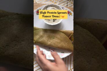 High Protein Sprouts Paneer Dosa | Healthy Breakfast Recipe #viral #kitchenvibesbymadhu #paneerdosa