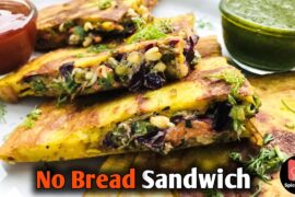 No Bread Sandwich | Healthy Besan Sandwich Recipe | Protein Rich Breakfast @Spicysfoodie