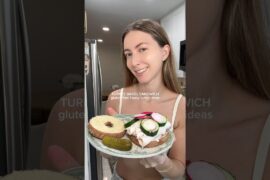 GF Turkey bagel sandwich recipe | healthy easy lunch ideas | gluten free | what I eat in a day