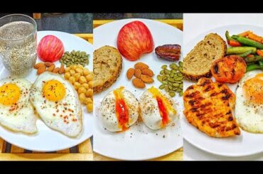 5 Different high protein breakfast ideas.