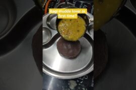 Ragi Mudde with Dal | Traditional Healthy Meal | Soft Ragi Mudde Recipe #ragimudde #foodshorts #yt