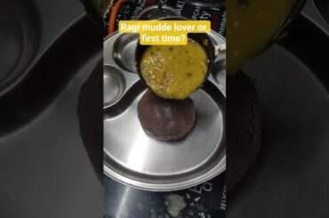 Ragi Mudde with Dal | Traditional Healthy Meal | Soft Ragi Mudde Recipe #ragimudde #foodshorts #yt