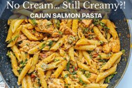 Creamy Cajun Salmon Pasta Without Cream | Easy Healthy Dinner Recipe