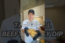 Taco Bell Beefy Cheesy Dip High Protein Snack Recipe #shorts